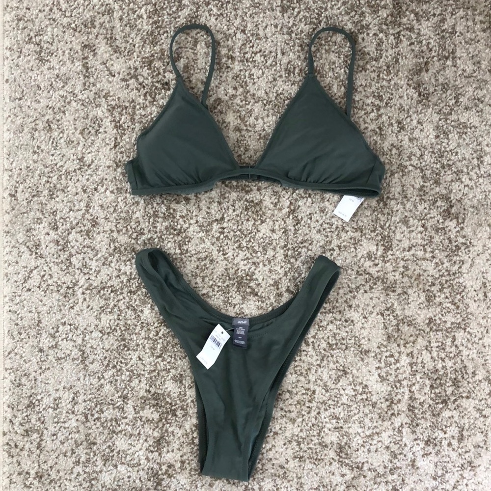 Aerie Green two piece swimsuit